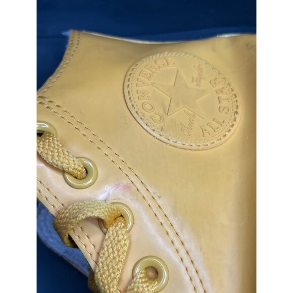 Converse Yellow Patent Leather Chuck Taylor All-Star High Top Sneakers Unisex M7 - Picture 5 of 9